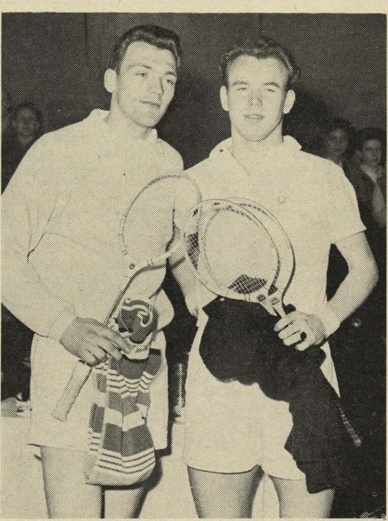 All England 1960. Finn Kobberø vinder to titler, i HD og MD, og Erland Kops vinder HS. Foto fra Badminton 1960/07.